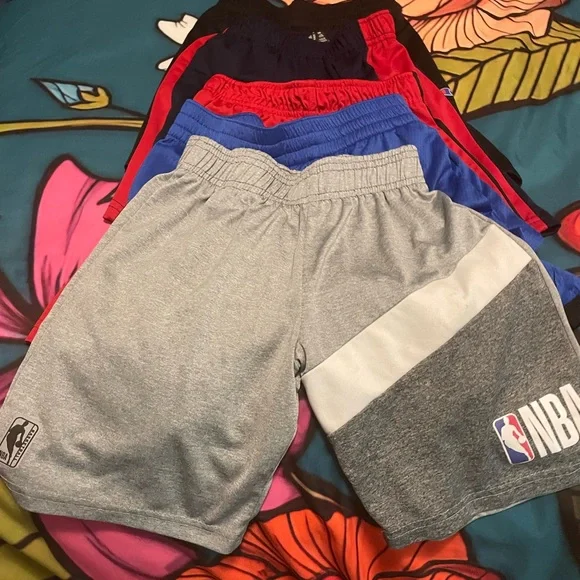 Lot of 5 Boys size 7 Basketball Shorts Moisture-Wicking Athletic Wear - Picture 1 of 7